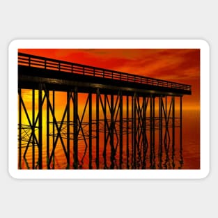 The Pier 38 at Sunset Sticker